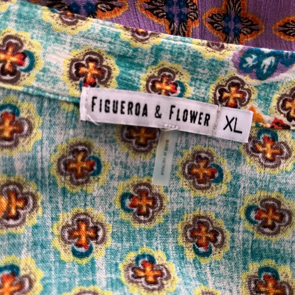 Button Down Mixed Floral Print Top - image 4